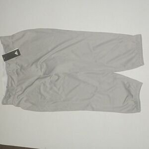 Adidas Baseball Pants - Short Length Gray Size-L NWT